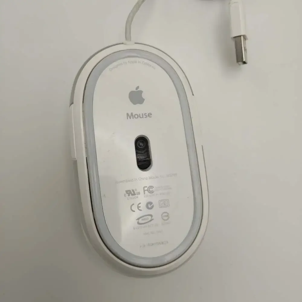 Apple M5769 Wired Optical USB Mouse White / Clear Vintage